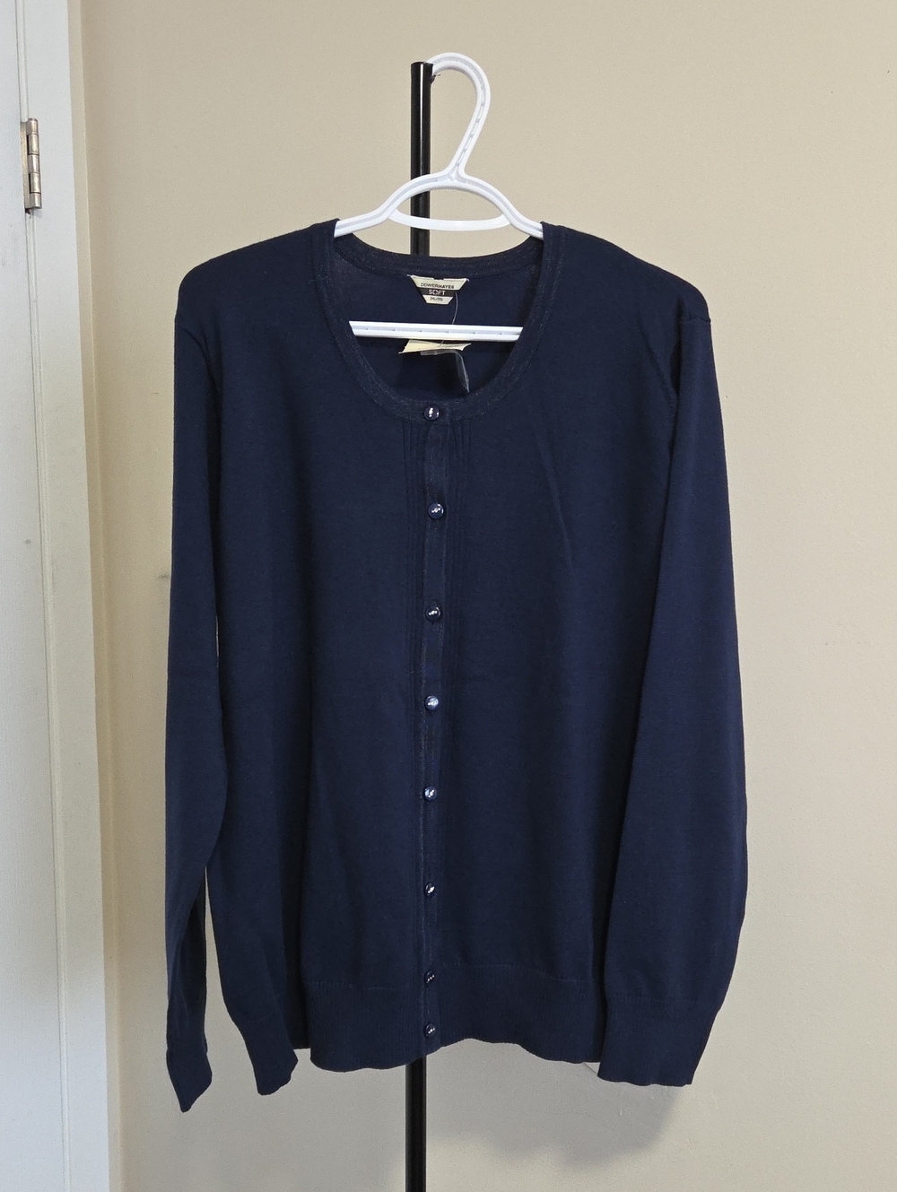 Denver Hayes Navy Button-Front Cardigan